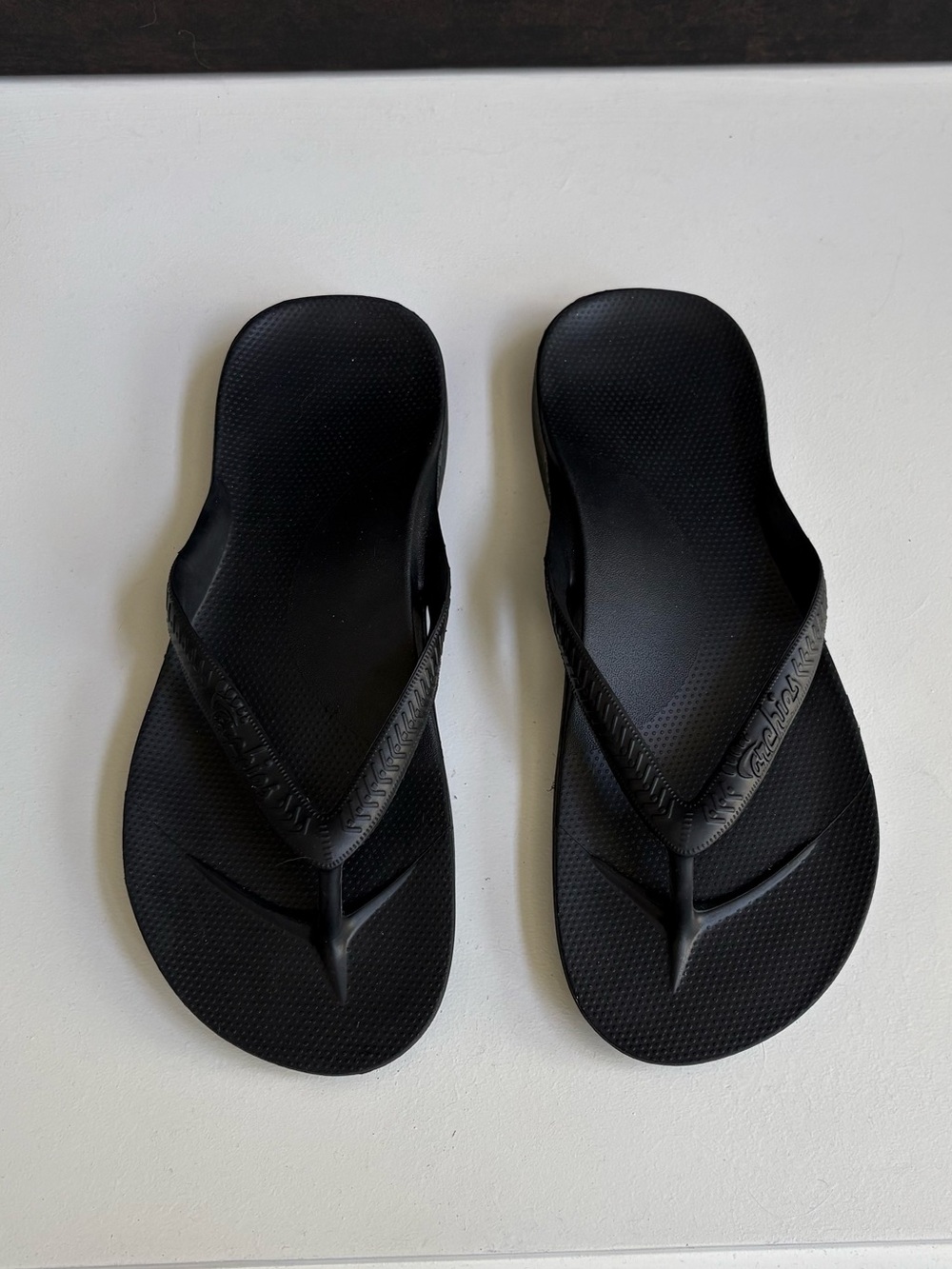 Archies Black Arch Support Flip Flops Women 9